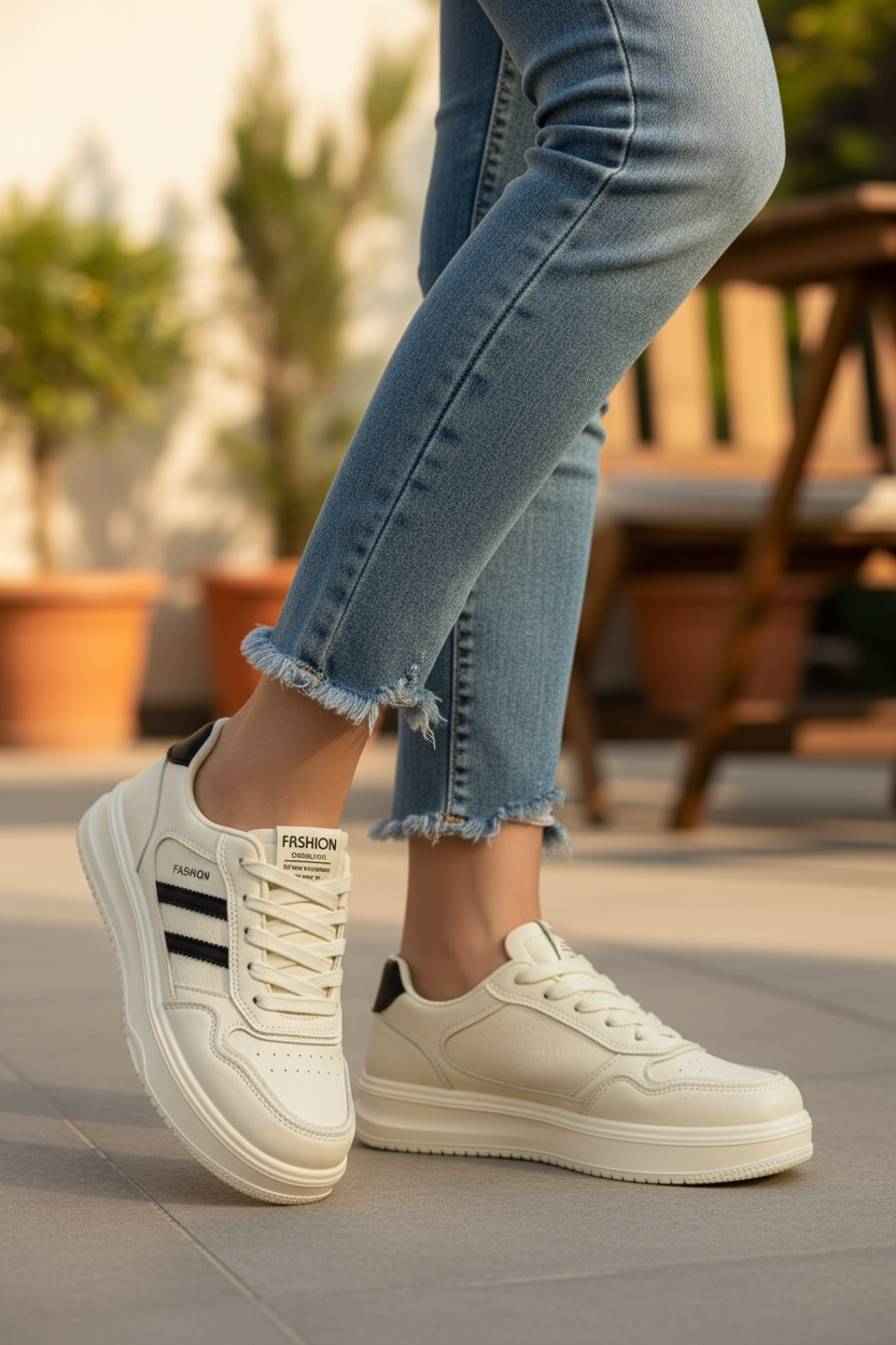 Adidași de damă cu talpă flat Voyage
