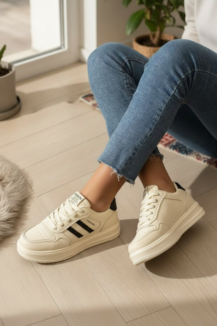 Adidași de damă cu talpă flat Voyage