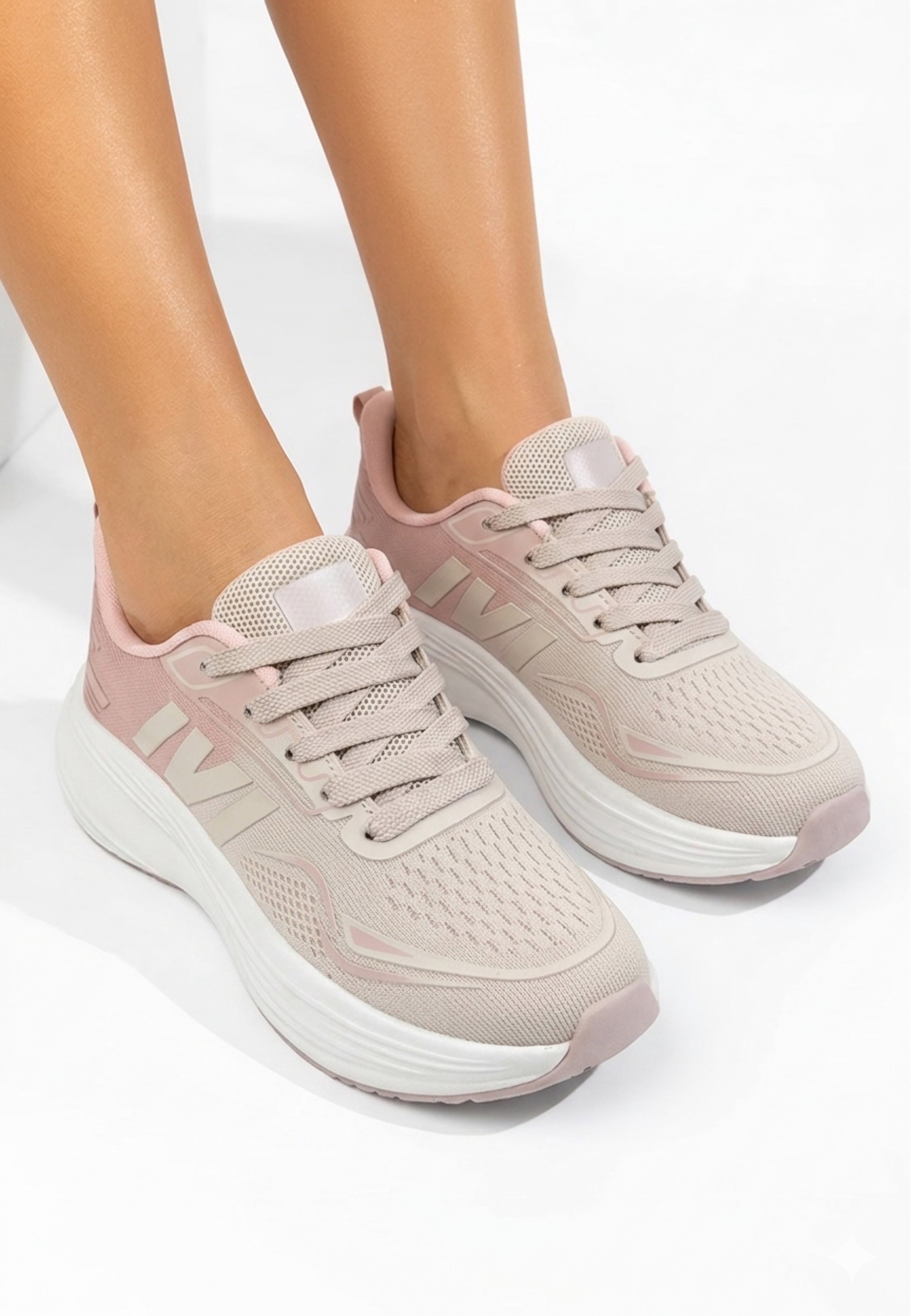 Adidași sport damă roz cu talpă groasă Mira
