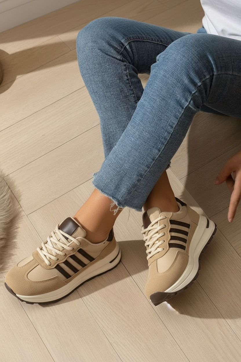 Adidași de damă cu talpă ergonomică Sand