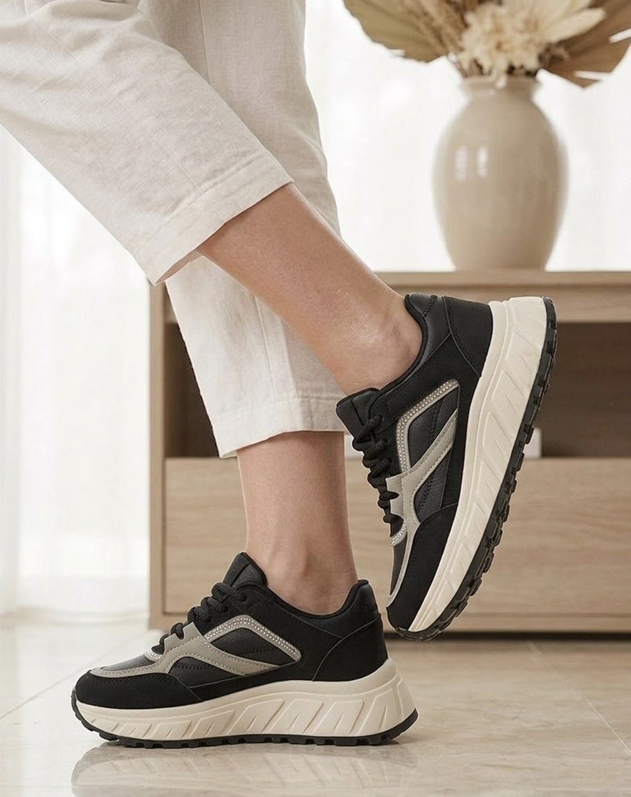 Adidasi damă moderni cu talpă groasă Cireva