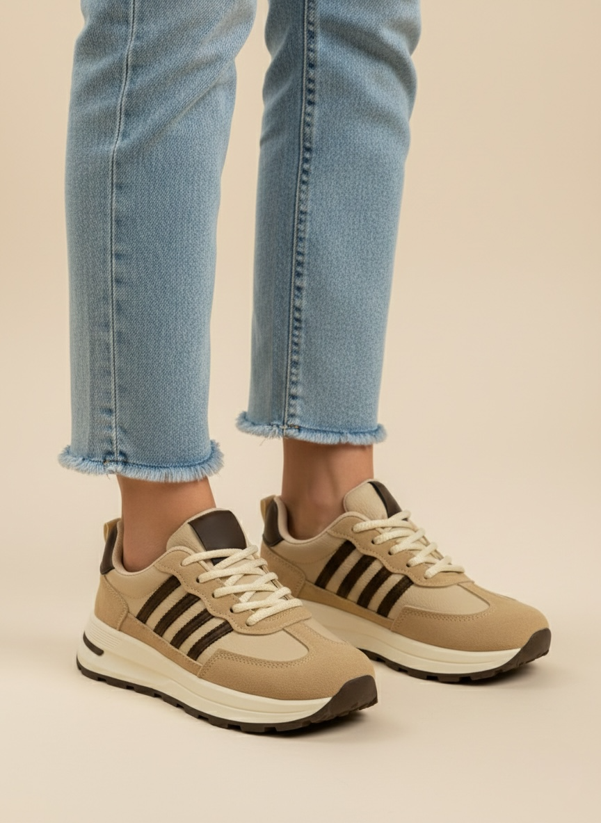 Adidași de damă cu talpă ergonomică Sand