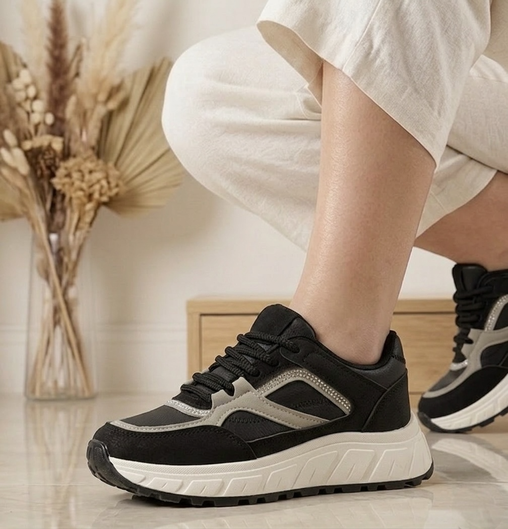 Adidasi damă moderni cu talpă groasă Cireva