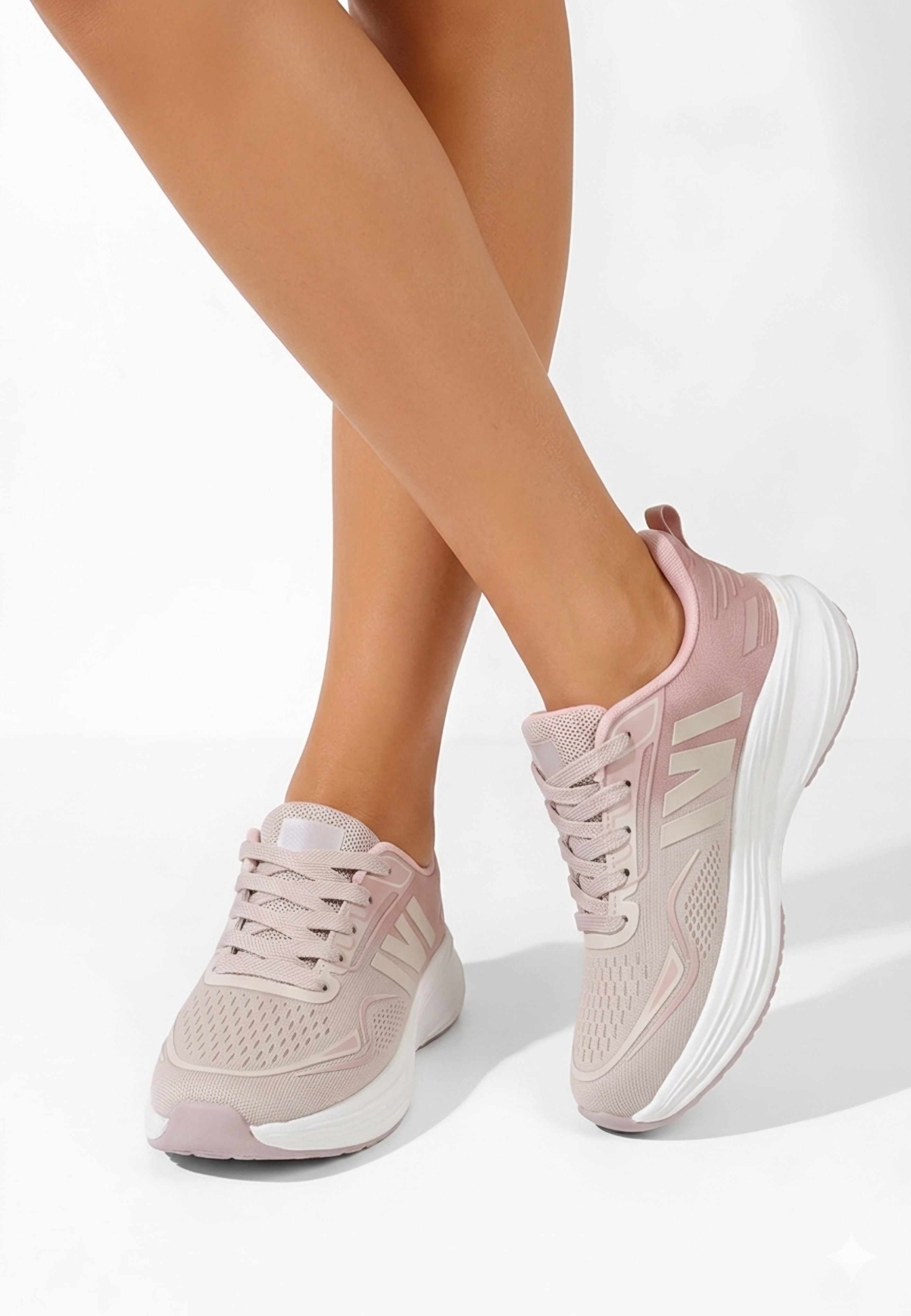 Adidași sport damă roz cu talpă groasă Mira