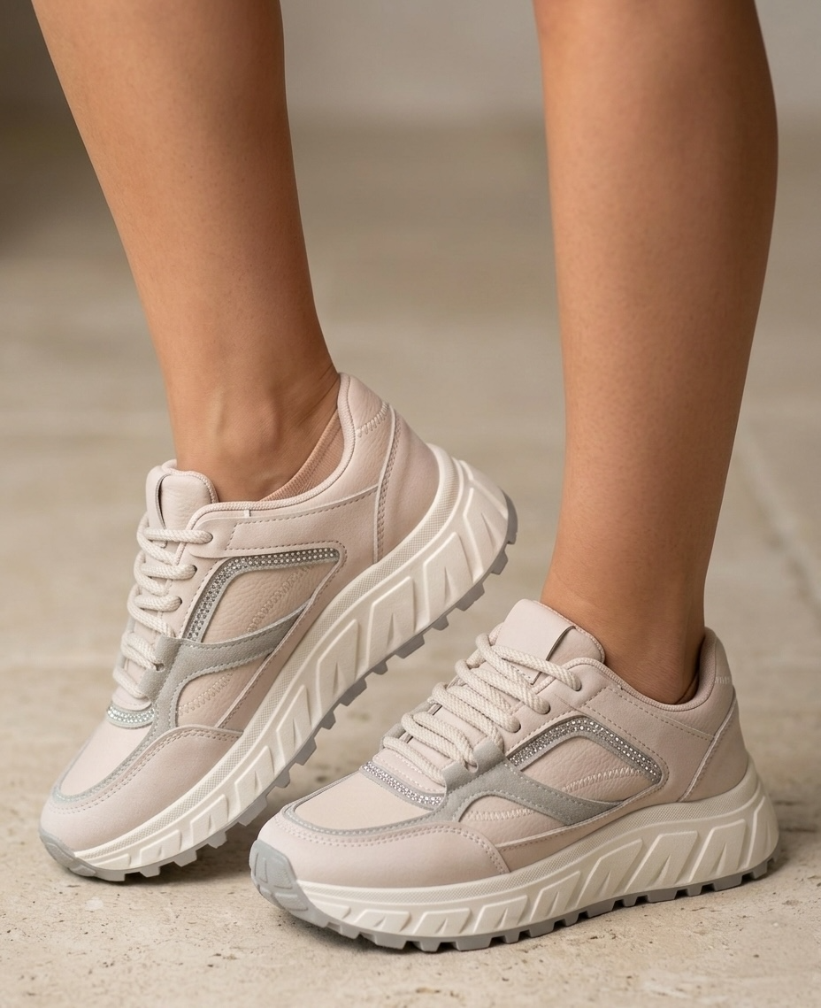 Adidasi damă moderni cu talpă groasă Cireva