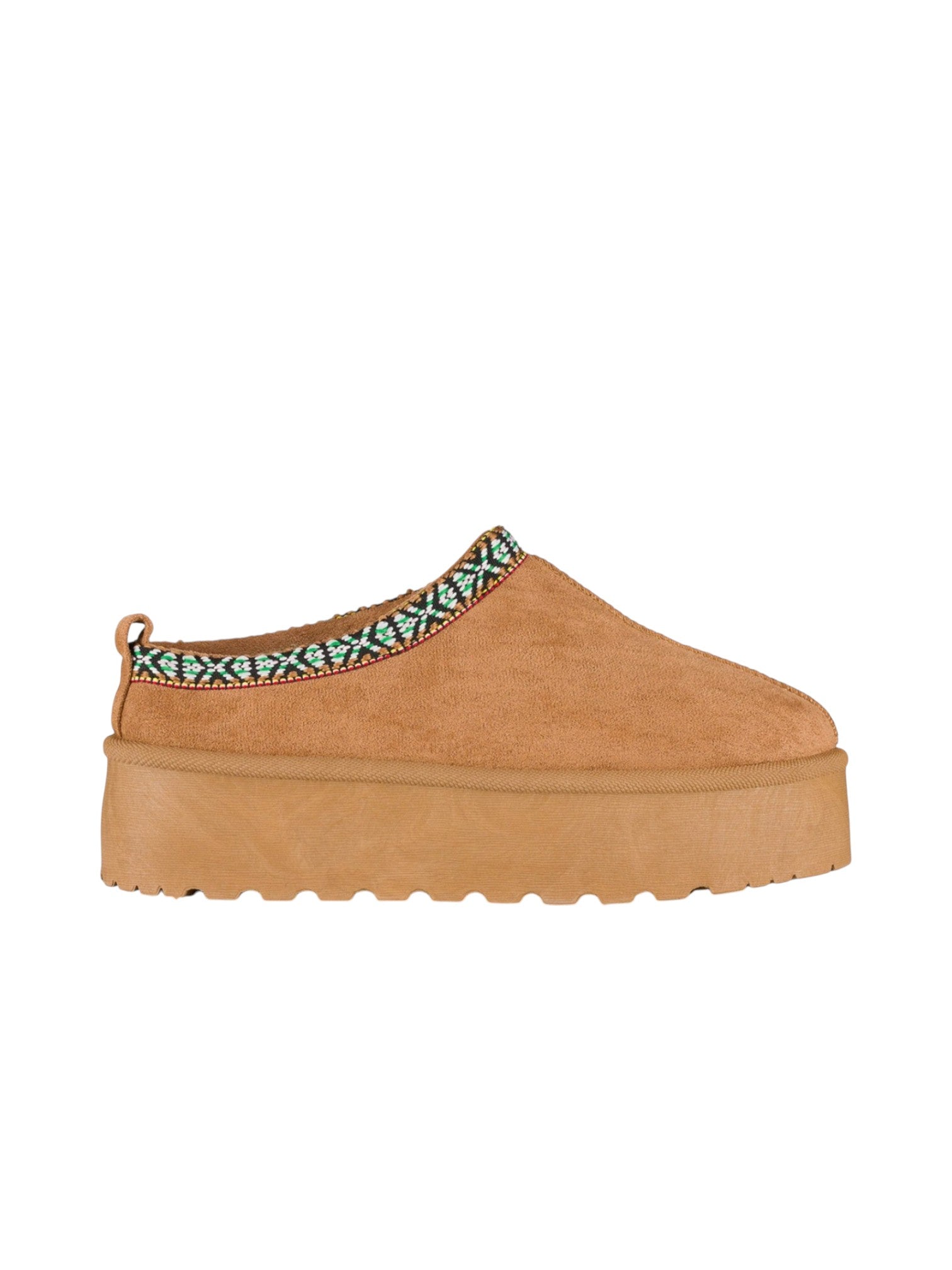 Papuci Dama bej Ug din material textil Boho