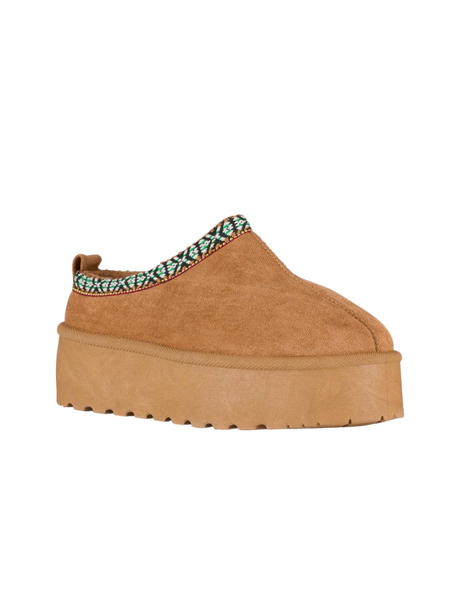 Papuci Dama bej Ug din material textil Boho
