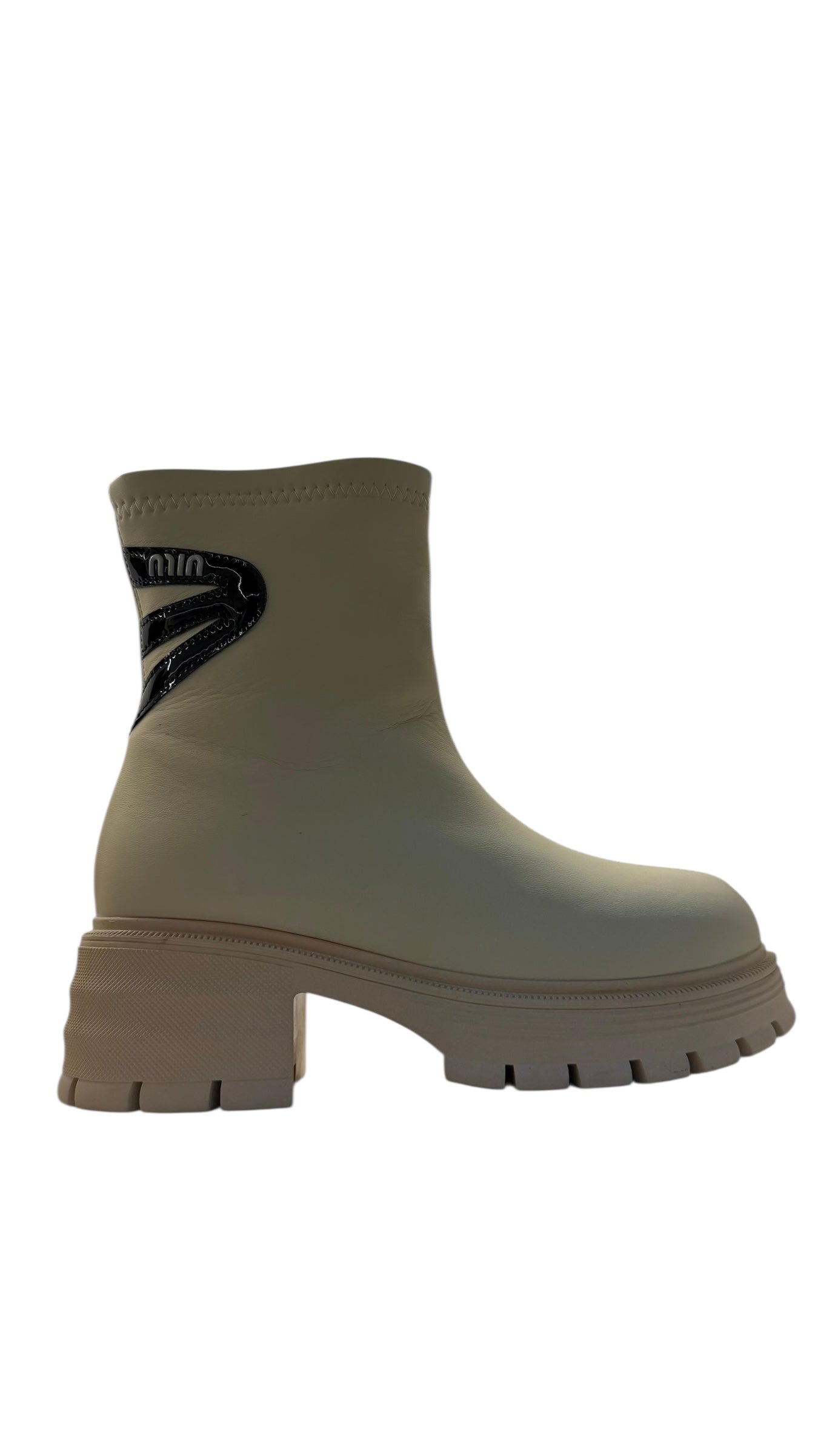 Ghete crem casual cu fermoar lateral Diva
