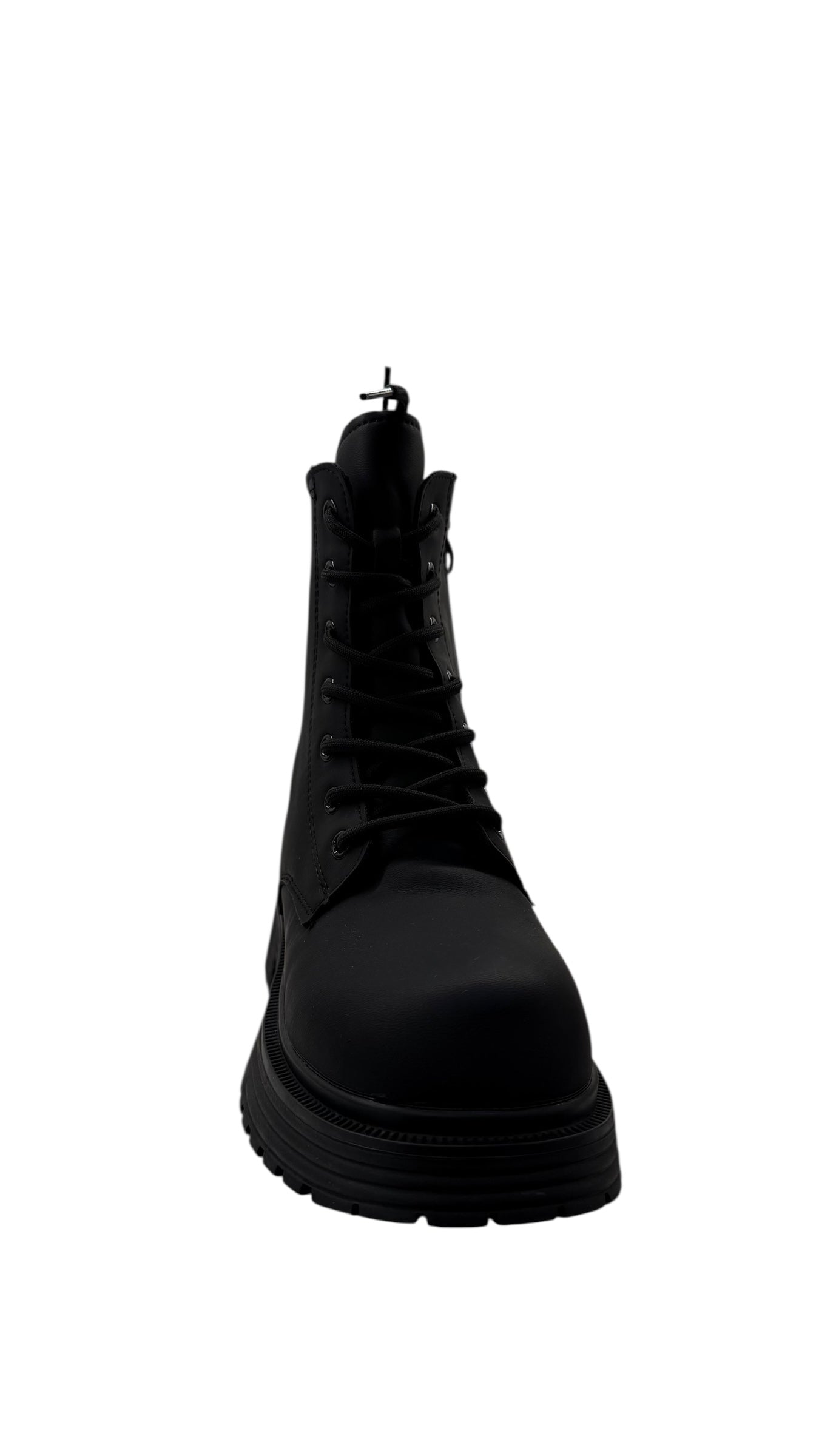 Ghete negre casual cu șiret și fermoar lateral Dark