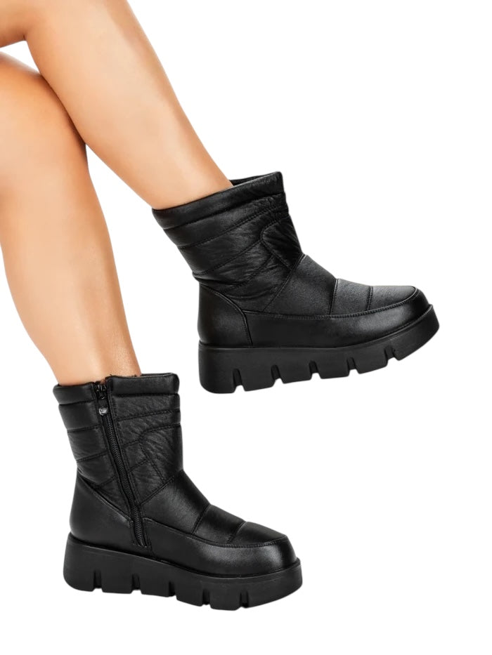 Ghete Dama Negre din Piele - Bold
